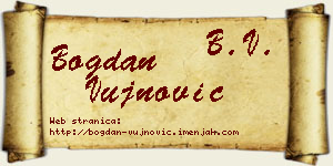 Bogdan Vujnović vizit kartica